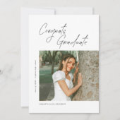 Congrats Graduate Photo Graduation Announcement Ankündigung (Vorderseite)