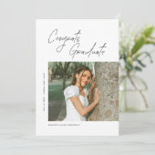 Congrats Graduate Photo Graduation Announcement Ankündigung (Stehend Vorderseite)