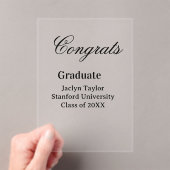 Congrats graduation name university name class of acryleinladungen (Insitu (Handheld))