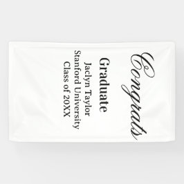 Congrats graduation name university name class of  banner