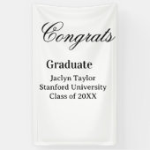 Congrats graduation name university name class of banner (Vertikal)