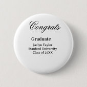 Congrats graduation name university name class of button (Vorderseite)