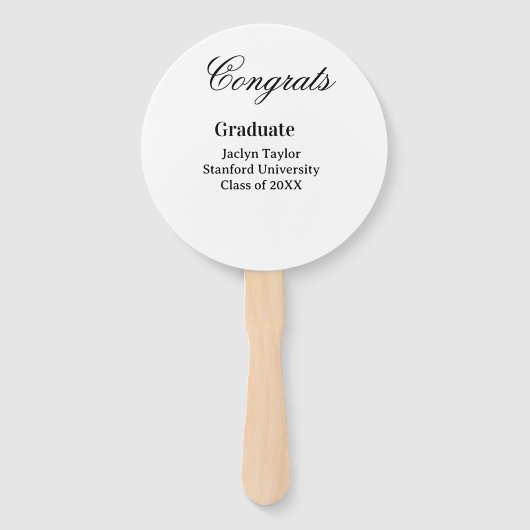 Congrats graduation name university name class of fächer (Vorderseite)