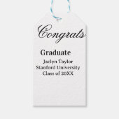 Congrats graduation name university name class of  geschenkanhänger (Vorderseite)