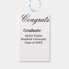Congrats graduation name university name class of  geschenkanhänger