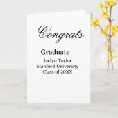 Congrats graduation name university name class of karte (Gelbe Blume)