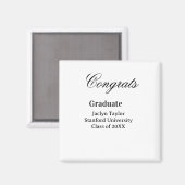 Congrats graduation name university name class of  magnet (Vorderseite/Rückseite)