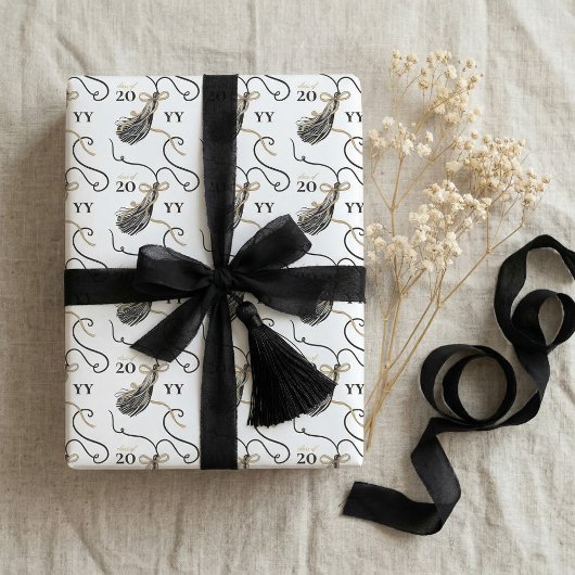 Congrats Graduation Tassel Class of 2026 Elegant  Geschenkpapier Set