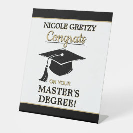 Congrats! Master's Degree Graduation Sockelschild