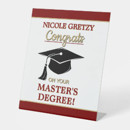 Congrats! Master's Degree Graduation Sockelschild