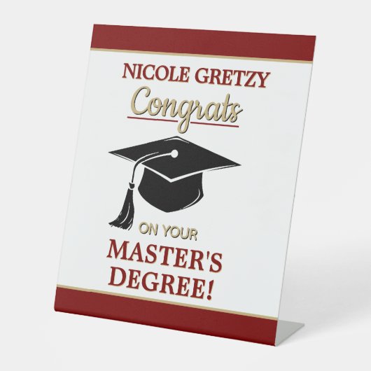 Congrats! Master's Degree Graduation  Sockelschild (Vorderseite)