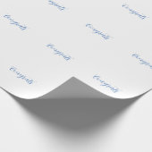 congrats name blue stylish graduation date year geschenkpapier (Ecke)