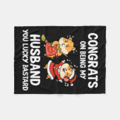 Congrats On Being My Husband You Lucky Fleecedecke (Vorderseite (Horizontal))