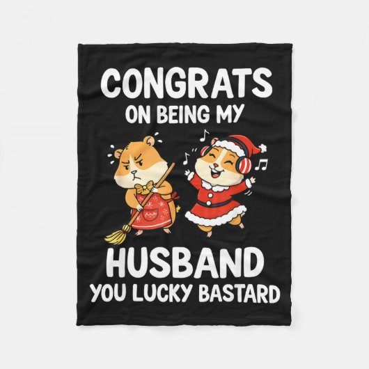 Congrats On Being My Husband You Lucky  Fleecedecke (Vorderseite)