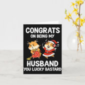 Congrats On Being My Husband You Lucky Karte (Gelbe Blume)