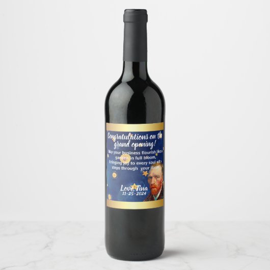Congrats on Your New Venture: Custom Wine Labels! Weinetikett (Vorderseite)