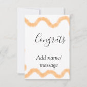 Congrats orange spiral Spanish border boho retro n Dankeskarte (Vorderseite)