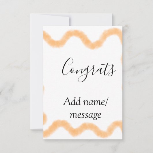 Congrats orange spiral Spanish border boho retro n Dankeskarte (Vorderseite)