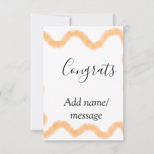 Congrats orange spiral Spanish border boho retro n Dankeskarte (Rückseite)