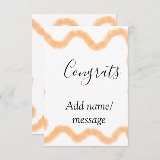 Congrats orange spiral Spanish border boho retro n Dankeskarte (Vorne/Hinten)