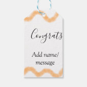 Congrats orange spiral Spanish border boho retro n Geschenkanhänger (Vorderseite)