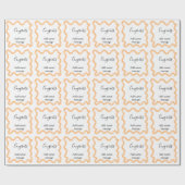 Congrats orange spiral Spanish border boho retro n Geschenkpapier (Flach)