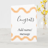 Congrats orange spiral Spanish border boho retro n Karte (Gelbe Blume)