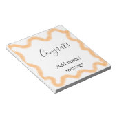 Congrats orange spiral Spanish border boho retro n Notizblock (angewinkelt)