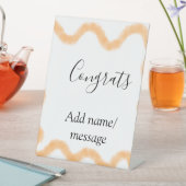 Congrats orange spiral Spanish border boho retro n Sockelschild (In Situ)