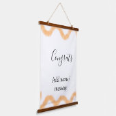 Congrats orange spiral Spanish border boho retro n Wandteppich Mit Holzrahmen (Gewinkelt)