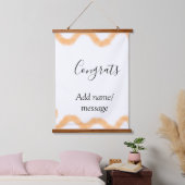 Congrats orange spiral Spanish border boho retro n Wandteppich Mit Holzrahmen (Schlafzimmer)