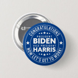 Congrats President Biden, VP Harris! Custom Colors Button