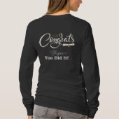 Congrats You Did It Custom Name Graduation T-Shirt (Rückseite)