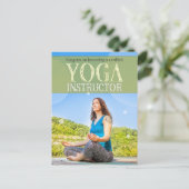 Congratson wird zertifizierter Yoga Instructor Ho Postkarte (Stehend Vorderseite)