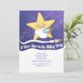 Congratulation New Baby Flat Announcement Card Ankündigung (Stehend Vorderseite)