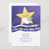 Congratulation New Baby Flat Announcement Card Ankündigung (Vorne/Hinten)