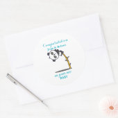 congratulation on new baby runder aufkleber (Umschlag)