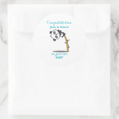 congratulation on new baby runder aufkleber (Tasche)