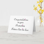 Congratulation on your promotion Future Son-in-Law Karte (Gelbe Blume)