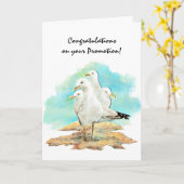 Congratulation Promotion From Gang Seagulls, bird Karte (Gelbe Blume)