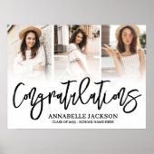 Congratulations 3 Photo Graduation Poster (Vorne)