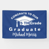 Congratulations 5th Grade Graduation Blue Banner (Horizontal)