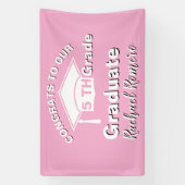 Congratulations 5th Grade Graduation Pink Banner (Vertikal)