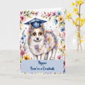Congratulations 8th Grade Graduate with Dog Karte (Gelbe Blume)