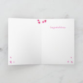 Congratulations a baby girl customizable names karte (Innenseite)