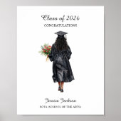 Congratulations African American Female Graduate Poster (Vorne)