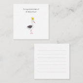 Congratulations Baby Boy Newborn Birth Stork Card Mitteilungskarte (Vorne/Hinten)