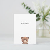 Congratulations Bear New Baby Birth Card Postkarte (Stehend Vorderseite)