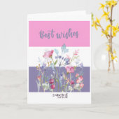 Congratulations - Best Wishes with Flowers Karte (Gelbe Blume)