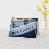 Congratulations - Blue Skies Karte (Gelbe Blume)